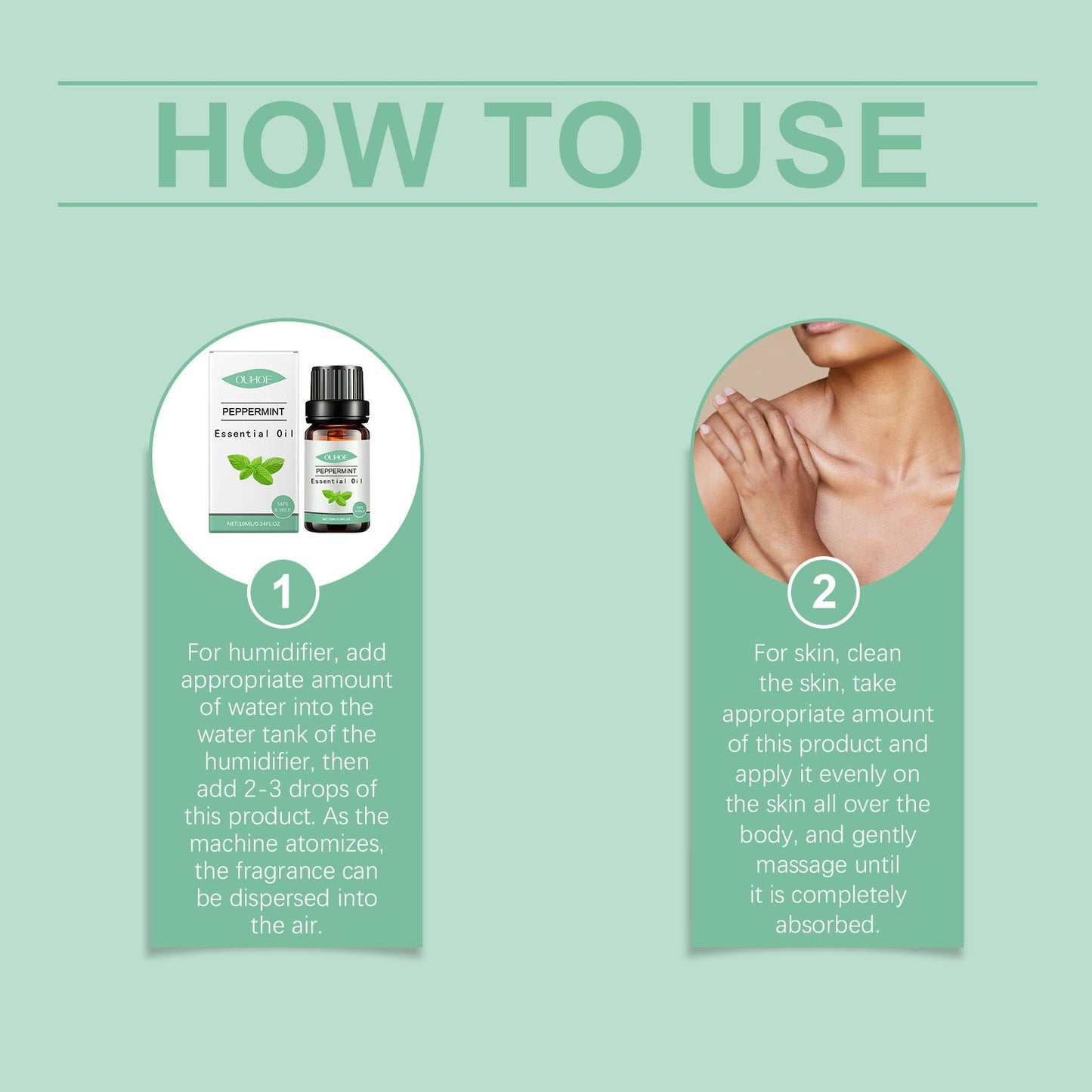 Mint Skin Care Essential Oil with Soothing Long Lasting Moisture Benefits