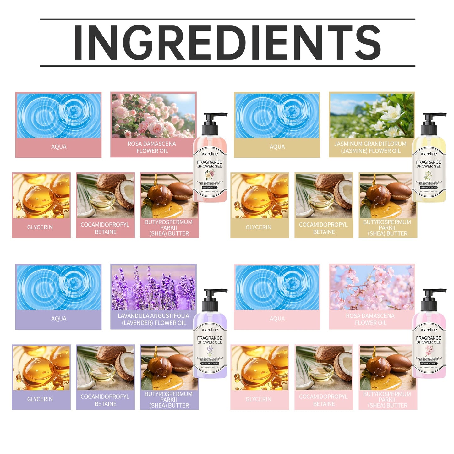 Lavender Fragrant Shower Gel Moisturizes Skin and Improves Dryness for Women