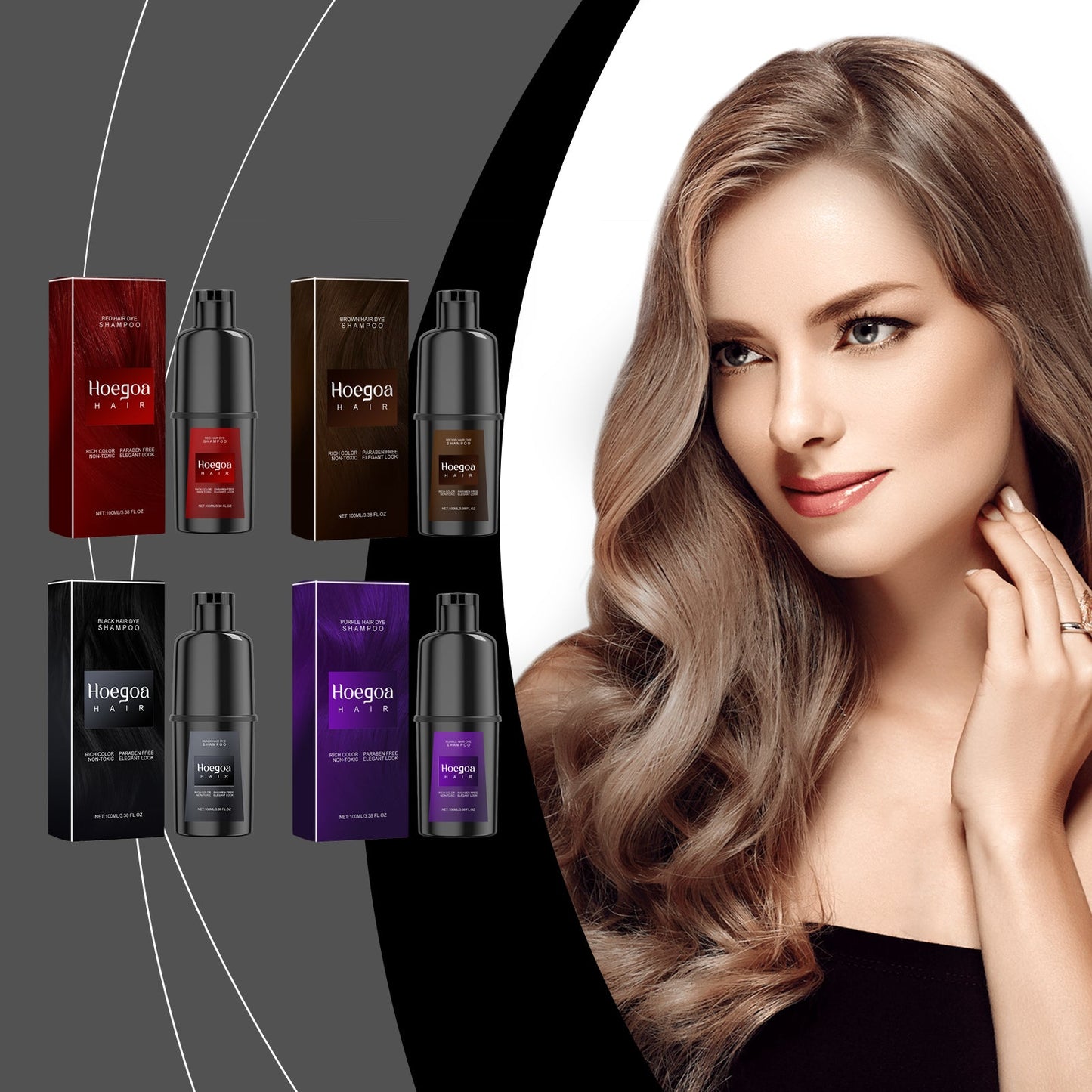 Gentle Hair Coloring Shampoo with Long Lasting Non Irritating Care Formula