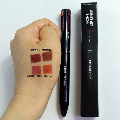 4 In 1 Makeup Pen with Lipstick and Lip Liner Colors
