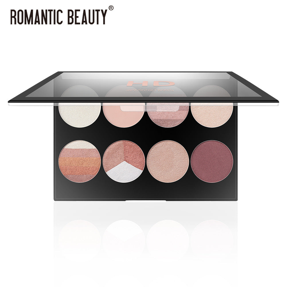 Romantic Beauty 8 Color Eyeshadow Palette with Pearl Matte Finish Shades