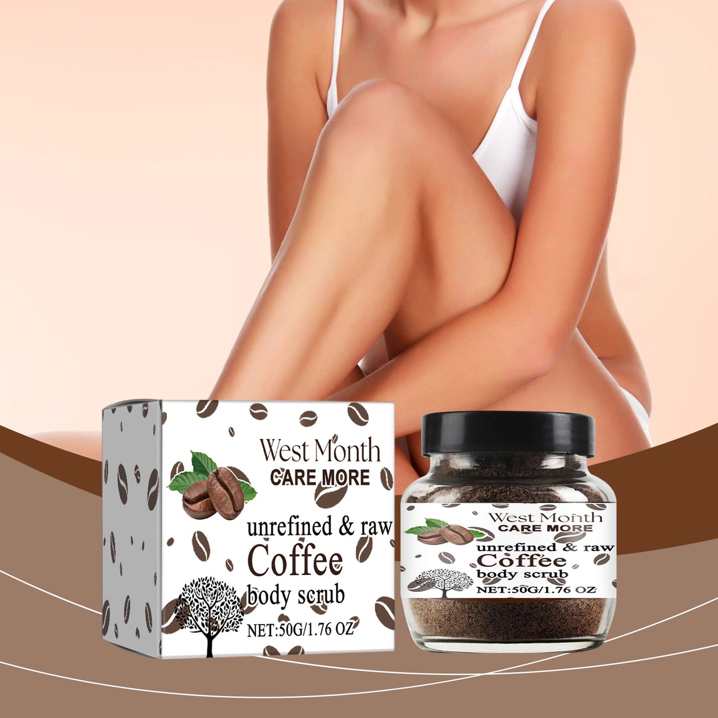 Coffee Body Scrub Exfoliates Moisturizes and Refreshes Skin with Gentle Cleansing