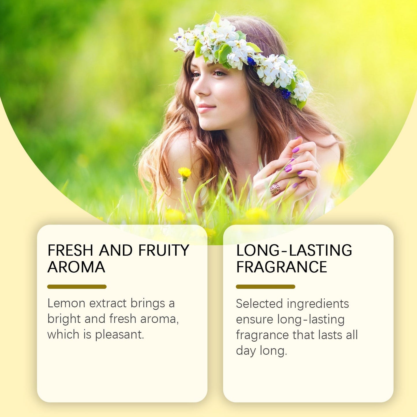 Lemon Fresh Yellow Perfume with Light Fruity Long Lasting Fragrance