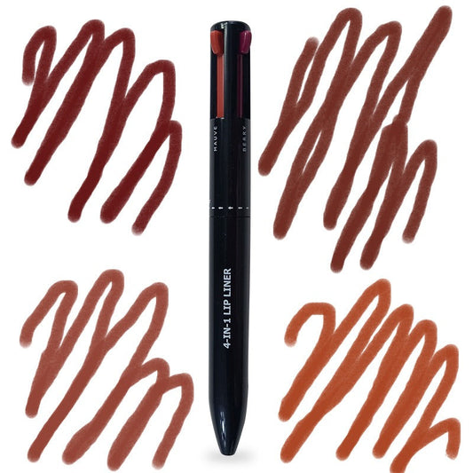 4 In 1 Makeup Pen with Lipstick and Lip Liner Colors