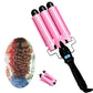 LED Ceramic Triple Barrel Hair Curler for Waves and Stylish Curls