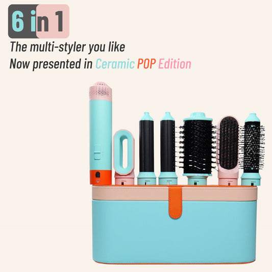 6 In 1 Hair Styler with Dryer Curling and Volumizing Tools