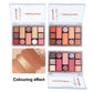 Fit Colors 12 Color Makeup Palette with Blush Eyeshadow Eyebrow Powder