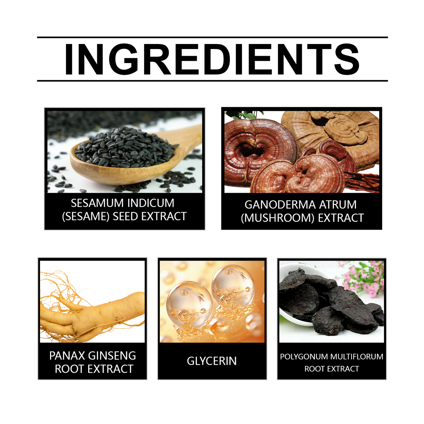 Plant Black Hair Shampoo with Extracts for Refreshing Color Care Treatment