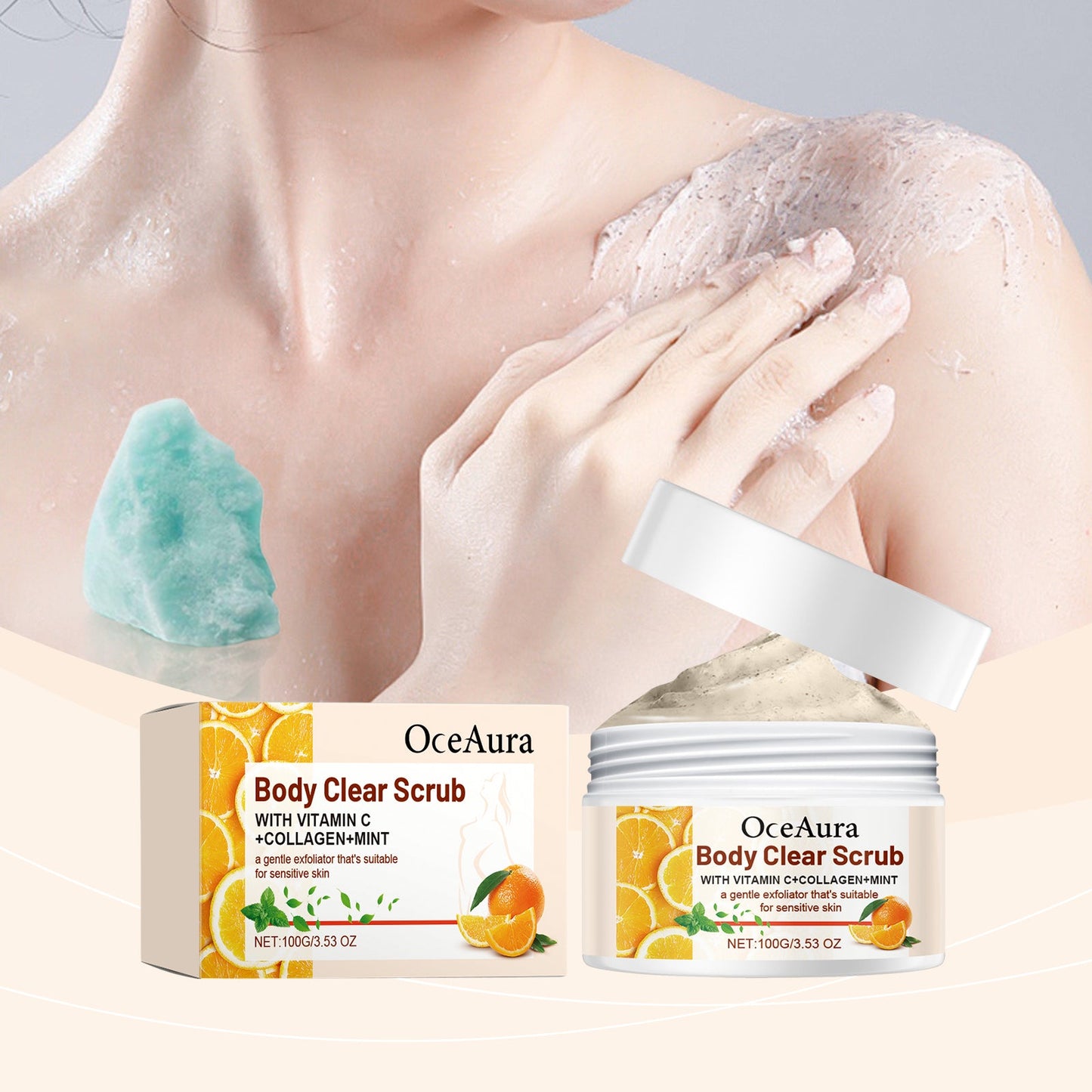 Orange Body Scrub Exfoliates Nourishes and Refreshes Skin Naturally Daily