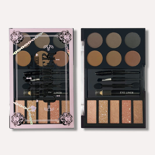 Eyeshadow  eyebrow powder eyebrow cream comprehensive tray with tools