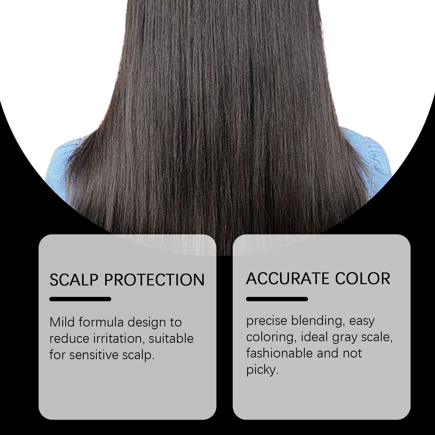 Plant Black Hair Shampoo with Extracts for Refreshing Color Care Treatment