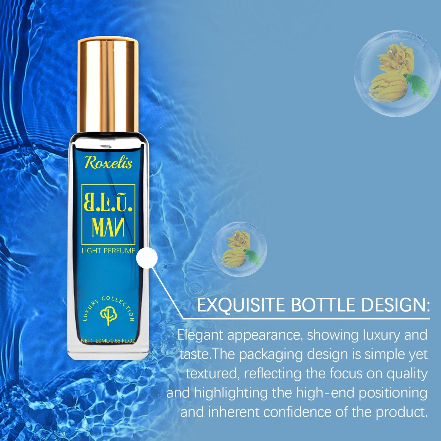 Marine Wood Luxury Eau De Toilette with Elegant Lasting Fresh Fragrance