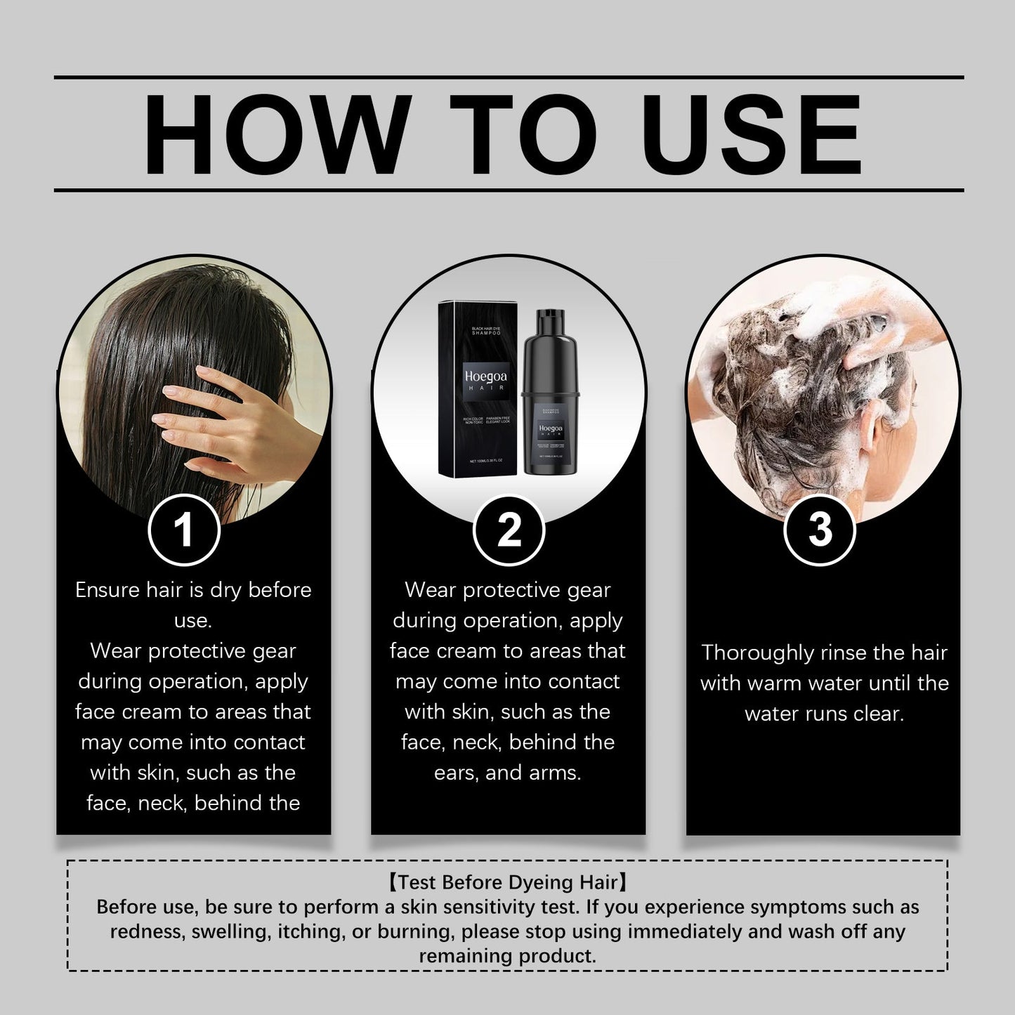 Gentle Hair Coloring Shampoo with Long Lasting Non Irritating Care Formula