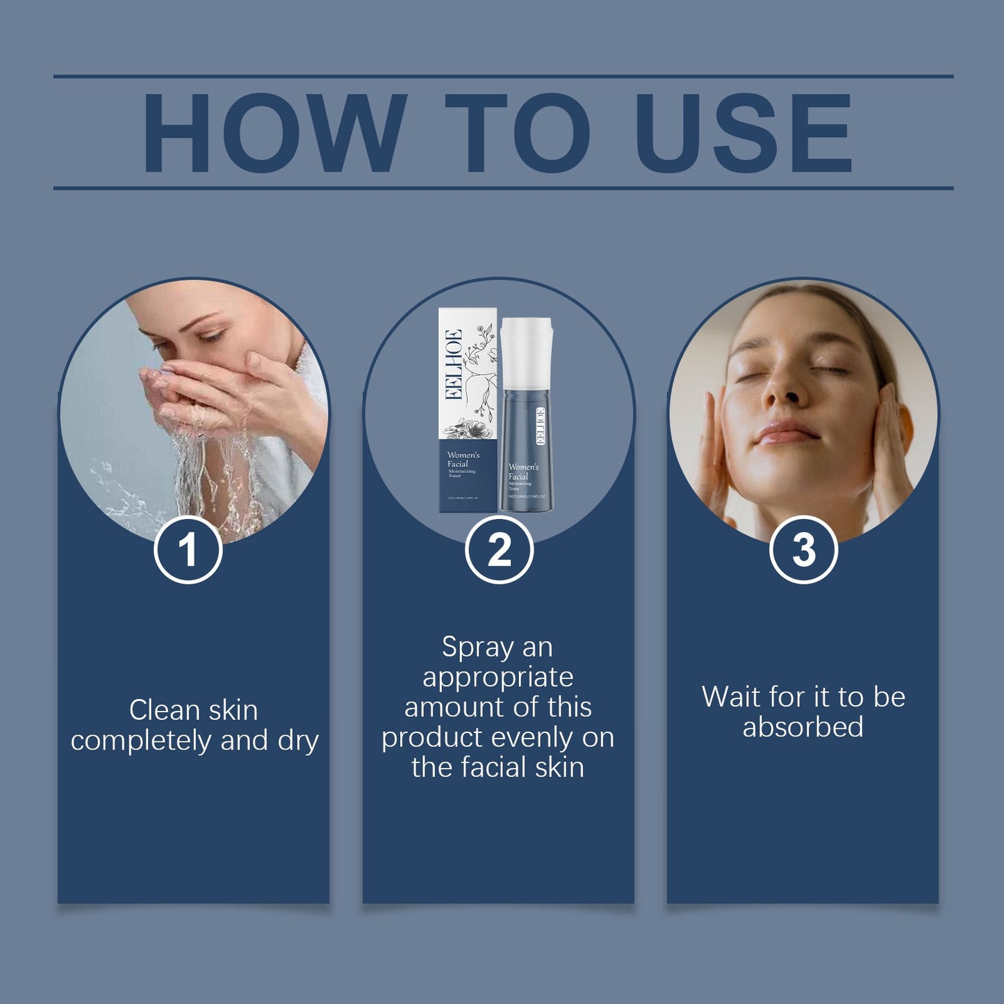 Rejuvenating Facial Toner Moisturizes Nourishes Fine Lines and Improves Skin Condition